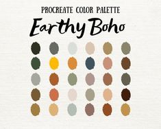 the color palette for earthy boho