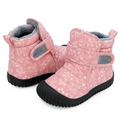 Toasty-Dry Booties are the perfect flexible and adjustable boot for cold weather!    Water Resistant: With fluorine-free Bionic-Finish® Eco technology  Flexible: Moves effortlessly with your child's feet  Insulated: Temperature rated -10℃ with inner Sherpa lining and insulated middle layer  Lightweight: Not your average clunky boot!  Me-Put-On™:  Smart shoe-tongue and adjustable hook-and-loop closure     Back to Toasty-Dry Booties | See more Toddler Winter Boots Eco Technology, Prairie Flowers, Toddler Winter Boots, Kids Ankle Boots, Baby Carrier Cover, Kids Footwear, Play Shoes, Snow Wear, Halloween Pajamas