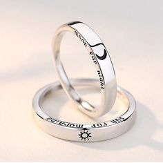 Size: Adjustable Opening Fashion Element: Sun, Moon Style: Retro White Rings With Sun And Moon Design As Gift, Sun And Moon Design Adjustable Promise Rings, Luxury Rings, Love Ring, Sun Moon, Style Retro, Women Rings, Moon, Sun