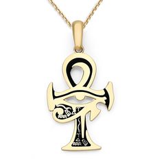 Love innovation? Looking for the new trend? We've taken fine jewelry and combined in with the art of enamel to produce eye popping pieces, adding much needed flavor to the traditional ways of jewelry. What are you waiting for? Differentiate yourself with this one of kind Eye of Horus Ankh Cross piece! Metal: Solid 14k Yellow / White / Rose Gold Pendant Size: Height - 35.6 mm | Width - 17.8 mm Weight - 3.1 g Chain Information: Type: Rolo Chain Weight: 1 g Clasp: Spring Ring This listing is the pendant with various necklace lengths. If you'd like the pendant only without a necklace, please visit our other listing in our store at https://etsy.me/3I6diYo All Pome Jewelry is Manufactured in the USA. This ensures the highest level of craftsmanship and exquisite quality. From stackable necklaces Yellow Gold Artistic Design Jewelry Gift, Artistic Design Yellow Gold Jewelry For Gift, Artistic Design Yellow Gold Jewelry Gift, Gold Enamel Jewelry With Artistic Design, Symbolic Yellow Gold Collectible Necklace, Symbolic Enamel Pendant Necklace, Luxury Artistic Design Jewelry For Gift, Symbolic Yellow Gold Enamel Jewelry, Symbolic Enamel Jewelry As A Gift