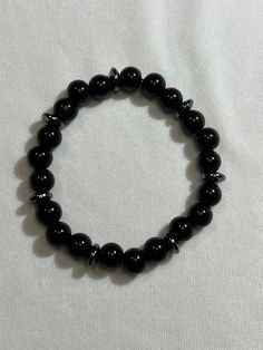 6mm natural black onyx gemstone beaded Bracelet Aesthetic, Onyx Bracelet, Onyx Gemstone, Handmade Bracelet, Black Onyx, Handmade Bracelets, Gemstone Beads, Onyx, Beauty Book