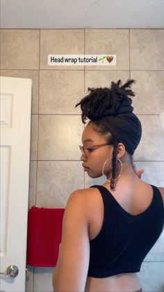 Short Loc Scarf Styles, Head Wrap Styles For Short Locs, Short Loc Head Wrap Styles, Head Wrap Locs Styles, Wrap Locs Head Scarfs, Loc Wrap Styles, Loc Phase, Headwrap Styles With Locs