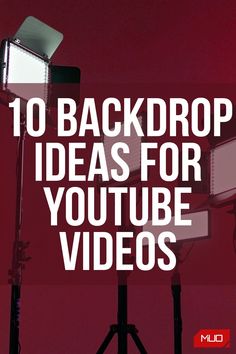 the words 10 backupr ideas for youtube videos are displayed in front of a red background