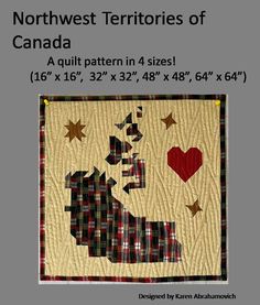 an image of a quilt with the words north west terriies of canada on it