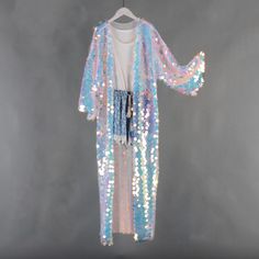 Welcome to my shop, I am in China. It will need around 30 days for international orders. Please consider the time when placing order. Sequin bohemian kimono,perfect for a casual day out. Material: mesh, sequins S size Body width: 27.5 inches(70cm), circle 55 inches(150cm) Shoulder width: 27.5 inches(70cm) Body length:50 inches（127cm） Sleeve length:13 inches（33cm） M size Body width: 31.5 inches(80cm), circle 63 inches(160cm) Shoulder width: 31.5 inches(80cm) Body length:50 inches（127cm） Sleeve le Spring Disco Sequin Dress, Contrast Sequin Dress For Summer Costume Party, Summer Disco Sequin Dress For Costume Party, Glamorous Sequin Fabric For Summer Costume Party, Summer Long Sleeve Sequin Dress With Contrast, Pink Sequin Fabric For Summer Disco, Pink Sequin Fabric For Disco In Summer, Pink Sequin Fabric For Disco Summer, Iridescent Sequin Fabric For Summer