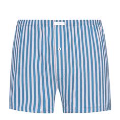 Men's boxer shorts cotton MEY Blue Stripes Casual Blue Boxer Briefs For Summer, Blue Cotton Boxer Briefs For Loungewear, Blue Casual Relaxed Fit Boxer Briefs, Casual Blue Relaxed Fit Boxer Briefs, Blue Cotton Short Sleepwear, Blue Cotton Short Length Sleepwear, Blue Cotton Short Boxer Briefs, Blue Cotton Shorts With Short Inseam, Blue Cotton Summer Boxer Briefs