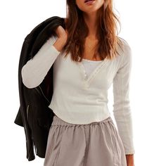 Slow Saturday mornings call for the laidback vibes of the Free People Coffee Chat Long-Sleeve Shirt. Crafted from an airy cotton blend, this timeless top lets us float through the day without any hangups. Women Long Sleeve Tops, Womens Long Sleeve Shirts, Casual Tops For Women, Women Long Sleeve, Casual Tops, Free People, Casual Women, Long Sleeve Tops, Long Sleeve Shirts