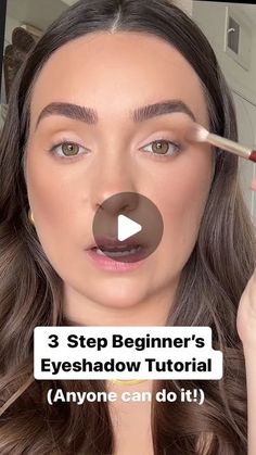 Megan Lombardi | Los Angeles on Instagram: "3-step beginner’s eyeshadow tutorial anyone can do- great for hooded and aging eyes! Send to a friend that struggles with eyeshadow and skips it altogether! Using the @makeupbymario Master Mattes palette. Any similar colors will do! Brush is by @thebkbeauty! 

#eyeshadow #tutorial #eyeshadowtutorial #hoodedeyes #agingeyes #makeup #makeupartist" 3 Colour Eyeshadow, Applying Eyeshadow Step By Step, How Makeup Step By Step, Ombre Eyeshadow Tutorial, Neutral Eye Shadowing Tutorial, Make Up Step By Step Eyes, Neutral Wedding Eye Makeup, Beginners Make Up Tutorials Step By Step, How To Use Eyeshadow Brushes