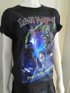 New, unisex, black, 100% cotton t-shirt,  printed, in size: S, M, L, XL Iron Maiden, Cotton T Shirt, Favorite Outfit, Cotton Tshirt, Gender Neutral, Art Collection, Germany, Adult Outfits, Bathing Beauties