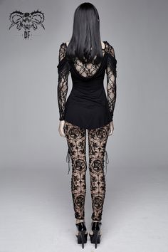 Gothic Brown Queen Patterned Printed Sexy Ladies See Through Leggings Stretch Gothic Bottoms For Cosplay, Gothic Stretch Bottoms For Cosplay, Gothic Thigh-high Bottoms For Night Out, Gothic Thigh High Bottoms For Night Out, Gothic Halloween Leggings For Alternative Fashion, Gothic Leggings For Halloween, Alternative Thigh High Halloween Bottoms, Alternative Thigh-high Bottoms For Halloween, Alternative Thigh High Bottoms For Halloween