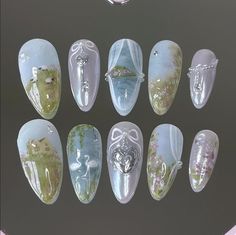 summer romance in a lavender english garden nails! by arisacheu   #nailart #nailsofinstagram #naildesign #nailstagram #nailartideas #gelnails #almondnails #summernail #summernails #nailinspo #naildesign #garden #nailsnailsnails #nailsonfleek #nailsoftheday #nails2inspire #gelnailart Ongles Design, Garden Nails, Coquette Nails, Really Cute Nails, Summer Romance, Design Nails, Gel Nail Design, Ideas Nails, Fire Nails