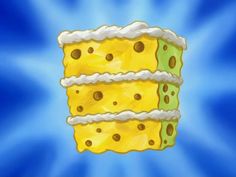 an image of two slices of cake on a blue background