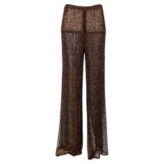 Ungaro - Fishnet Haute Couture pants embroidered with pearls. No size indicated, it fits a 34FR. Additional information: Condition: Very good condition Dimensions: Waist: 35 cm - Hips: 45 cm - Length: 110 cm Seller Reference: FJ64 Emanuel Ungaro, Fashion Outfits, Couture, Pants, Black, Clothes