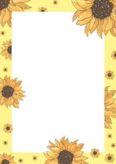 Page Border,paper border, border, printables, stationary, background border, decorative border Aesthetic Sunflower, Boarders Designs For Projects, Sunflower Designs, Fall Paper Crafts, January Art, Colorful Borders Design, Front Page Design, Page Decoration, Page Borders Design