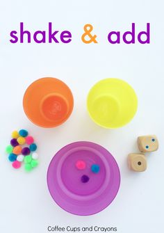 the cover of shake and add coffee cups and crayons for kids to play with