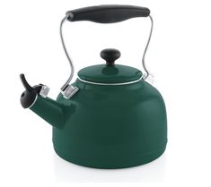 If you take your tea quite seriously, this Chantal 1.7-qt teakettle will serve you well. QVC.com Green Tea Kettle, Dorm Cooking, Kitchen Appliance List, Vintage Tea Kettle, Portable Washing Machine, Essential Kitchen Tools, Tea Maker, Portable Air Conditioner, Cooking Appliances