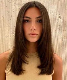 Layered Haircuts Straight Hair, Layered Haircuts Straight, Brown Hair Cuts, Brunette Hair Cuts, Layered Haircuts For Medium Hair, Straight Hair Cuts