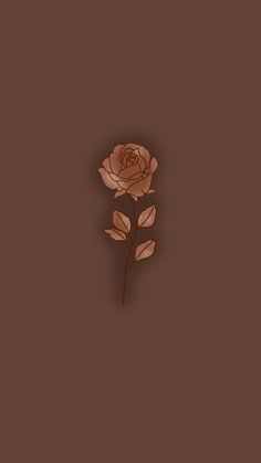 a drawing of a rose on a brown background