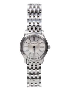 Current Boutique-Tiffany & Co - Silver Stainless Steel Swiss Made Mark Resonator Watch Silver Tiffany Bracelet, Tiffanys Watch, Tiffany And Co Watch, Face Butterfly, Tiffany Watches, French Girl Chic, Tiffany Bracelets, Buy Shoes Online, Roman Numeral