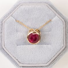 14K Solid Gold Ruby Floating Pendant,Solitaire Bezel Set Necklace,Red Gemstone Minimalist Pendant,Wedding Gift,Dainty Necklace for Daughter ★ ★ CUSTOM/DUTY-FREE SHIPPING WORLDWIDE, BUYERS DON'T HAVE TO PAY ANY CUSTOM FEES WHILE IMPORTING ★ ★ Details Made to order Material: 14k/18k Gold Color Options: Yellow Gold, White Gold, Rose Gold, ★ Center Stone: Ruby, Round Size: 8MM ★If you choose to buy the Solid Gold Chain with the pendants, it is adjustable for 14 inches, 16 inches, and 18 inches. ★ 10 Red Round Stone Jewelry With Bezel Setting, Ruby Necklace With Prong Setting, Ruby Round Necklace With Prong Setting, Wedding Solitaire Bezel Pendant Necklace, Wedding Solitaire Pendant Necklace With Bezel Setting, Wedding Solitaire Necklace With Bezel Setting, Wedding Round Solitaire Necklace With Bezel Setting, Formal Ruby Necklace With Bezel Setting, Gift Solitaire Necklace With Round Bezel Setting