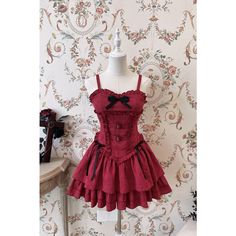 [Reservation] Lolita Red Hunter Amber JKS Dress Full Set SP17413 - Harajuku Kawaii Fashion Anime Clothes Fashion Store - SpreePicky Jsk Dress, Red Hunter, Dress Cape, Rose Beige, Cape Dress, Pink Beige, Full Set, Red Wine, Cape