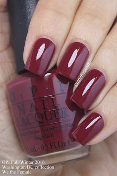 Opi Washington Dc Collection, Cream Nail Polish, Dc Collection, Cream Nail, Cream Nails, Garnet Red, Colorful Nail Designs, Fall Nail Colors