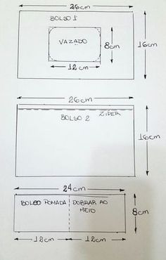 the diagram shows how to make a rectangle for each piece of paper with measurements