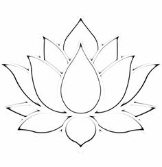 the outline of a lotus flower