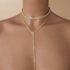 Gender:Women's; Gemstone:Rhinestone; Shape:Round; Style:Fashion; Jewelry Type:Choker Necklace; Material:Brass; Shipping Weight:0.1; Package Dimensions:12.010.03.0; Listing Date:09/12/2024 Gold Rhinestone Backdrop Necklace For Party, Gold Crystal Backdrop Necklace For Party, Gold Crystal Rhinestone Necklace, Glamorous Rhinestone Necklace For Wedding With Adjustable Chain, Gold Crystal Choker With Clavicle Chain, Gold Rhinestone Wedding Choker, Rhinestone Necklace With Adjustable Chain For Wedding, Adjustable Rhinestone Wedding Necklace, Adjustable Rhinestone Necklace For Wedding