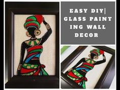 an easy diy glass painting using wall decor with pictures and text overlays