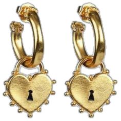 Gold Jewelry With Heart-shaped Lock, Heart-shaped Gold Jewelry With Lock, Locked Heart, Perfume Clean, Lotion And Perfume, Symbol Of Love, Love Symbols, Heart Earrings, Online Purchase