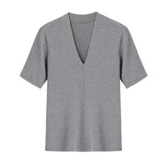 Knit Blouses and Shirts Summer Clothes for Women V Neck Green Blue Gray Slim Skinny Shirts Short-sleeved Top Women's T-shirt Summer Clothes For Women, Shirts Summer, Summer Clothes, Summer Outfits Women, Fashion Tees, Types Of Collars, Season Summer, Blue Gray, Green And Grey