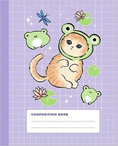 Perfect for school, college, university or using it as a diary or journal.
Original cover illustration of a cute froggie wearing mushroom hat.
Unique gift idea for kawaii style and cottagecore aesthetic fans. Perfect for teen girls and boys, young adults or any frog lover out there. Diary Cover Design, Journal For School, Composition Notebook Covers, Kawaii Notebook, School Binder, Aesthetic Journal