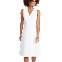 Black Halo Manta Tailored A-Line Dress Dress With A V-Neckline, Sleeveless. Center Back Hidden Zipper, Fully Lined. Hidden Regular Price $415.00 Brand New With Tag. Sheath V-neck Dress For Summer Workwear, Chic Sleeveless V-neck Dress For Work, Elegant White Sleeveless V-neck Dress, White V-neck Midi Dress For Work, White Midi Length V-neck Dress For Work, Elegant Sleeveless Dress With Notched Neckline For Summer, V-neck Sleeveless Dress For Office In Spring, Fitted Sleeveless V-neck Dress For Dressy Occasions, Summer Sheath V-neck Dress For Work