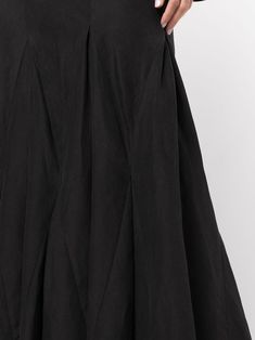 VOZ Godet high-waisted Skirt - Farfetch High Waisted Flares, Animal Welfare, Black Linen, Skirt Black, Long Length, Formal Wear, High Waisted Skirt, Fashion Branding, High Waisted