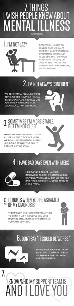 7 Things I Wish People Knew About Mental Illness Mental Training, Mental Disorders, Personality Disorder, Social Work, Mental Wellness, Health Awareness, Mental Health Awareness, Infp, Emotional Health