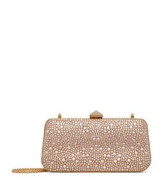 Luxury Hampers, Valentino Garavani Bag, Embellished Clutch, Crystal Clutch, Boots Knee, Crystal Embellishment, Chain Strap, Harrods, Valentino Garavani