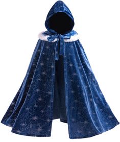 a hooded cloak with stars on it