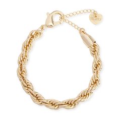 Beautiful golden thick twist rope bracelet that will stun all on her own or add the perfect texture to your bracelet stack. 8'' inch total length 6mm x 6 mm thickness Gold filled Matching necklace available Adjustable Modern Jewelry With Tarnish Resistance, Adjustable Modern Twist Tarnish-resistant Jewelry, Adjustable Tarnish-resistant Modern Jewelry, Trendy Chunky Bracelets For Everyday, Trendy Chunky Everyday Bracelets, Adjustable Gold Rope Chain Bracelet, Trendy Braided Jewelry, Trendy Adjustable Braided Jewelry, Casual Braided Jewelry For Everyday