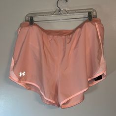 Pale Pink Nwt Pink Bottoms With Built-in Shorts For Outdoor, Sporty Pink Shorts For Outdoor, Pink Outdoor Short Bottoms, Pink Outdoor Bottoms With Built-in Shorts, Sporty Pink Bottoms For Outdoor Activities, Sporty Pink Bottoms For Outdoor, Casual Pink Under Armour Bottoms, Pink Under Armour Summer Shorts, Under Armour Pink Summer Shorts