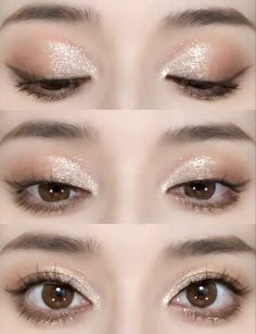 Mekap Mata, Christmas Makeup Look, Holiday Makeup Looks, Glitter Eye Makeup