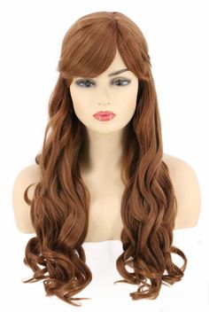 PRICES MAY VARY. Heat resistant synthetic fiber wig.Natural style,Soft,Comfortable and Breathable. Adjustable net cap(21-24.5 inch) fit most Women or Girl.Wig length:25 inch. The Long brown wig for Halloween,Cosplay,Costume,Theme party,Daily use or Just fun. Hand wash in cold water!Slightly Color Difference between Different Monitors. Package:only 1*wig,1*net cap and 1*operation manual.Top quality from US brand Topcosplay. Women Wigs, Ponytail Wig, Halloween Costume Party, Hair Net, Costume Themes, Brown Wig, Adult Halloween Costumes, Costume Wigs, Halloween Party Costumes