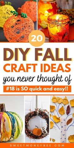 20 diy fall craft ideas you never thought of