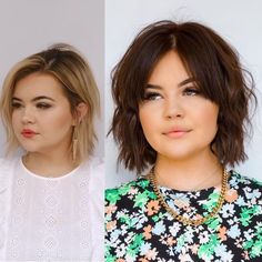 Bobs For Round Faces, Side Curls, 50 Hairstyles, Fancy Braids, Bangs For Round Face, Natural Wavy Hair, Round Face Haircuts, Short Hair Styles For Round Faces, Modern Hairstyles