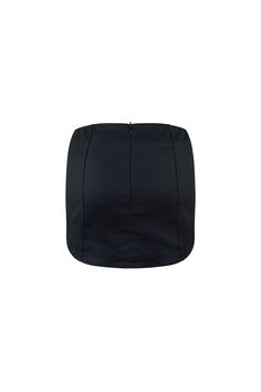 High rise mini skirt featuring a U shape on the hemline Back zipper closure Runs true to size Fitted Black Mini Skirt With Asymmetrical Hem, Black Fitted Cut-off Mini Skirt, Non-stretch Black Lined Mini Skirt, Luxury Black Asymmetrical Mini Skirt, Black Stretch A-line Mini Skirt, Love U, Aaliyah, Loving U, Mini Skirt