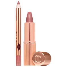 Charlotte Tilbury Mini Pillow Talk Lipstick & Liner Set Charlotte Tilbury Mini, Pillow Talk Lipstick, Charlotte Tilbury Lipstick, Lipstick Liner, Lip Liner Set, Charlotte Tilbury Makeup, Sephora Beauty, Lip Set, Lip Hydration