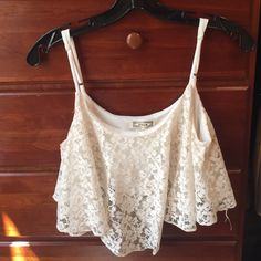 Purchased From Pacsun. New With Tags Kirra Crop Top. Size M Retail Price On Tags $24.50 Spring/summer Lace Crop Top, Summer Lace Crop Top For Day Out, Summer Vacation Lace Tops, Summer Lace Crop Top For Vacation, White Lace Crop Top For Spring, Lace Crop Top For Summer Vacation, Cropped Lace Tops For Day Out, Summer Lace Cami Top, Summer Cropped Lace Tank Top