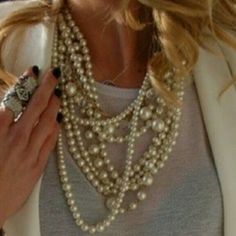 Add This Chic And Classy Strand Of Faux Pearls To Any Of Your Outfits For An On Trend Look! We Are Seeing Pearls All Over The Runways And In Magazine. Wear 1 Or Ten, The More The Merrier! Pearls Are A Girls Bestfriend! Heavy Faux Pearls, Slip Over Your Head Style, Dainty Necklace Listing Is For 1 Strand Of Faux Pearls, Pics 2-4 Actual Necklace, Pic 1 Styling Options **Holiday Mothers Day Gift Anniversary Date Night Party Special Occasions Getaway Pearl Necklace Outfit, How To Wear Pearls, Wearing Pearls, The More The Merrier, Layered Pearl Necklace, Necklace Outfit, Chunky Pearls, Head Style, Assemblage Jewelry