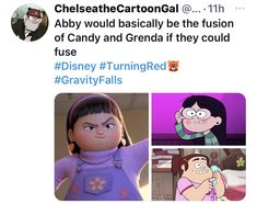 an image of cartoon characters on twitter with caption that reads, chelseathecarronal @ 11 th aby would basically be the illusion of candy and grena if it they