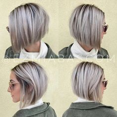 Gray Hair Highlights, Blonde Hair Shades, Nails 2021, Girl Short Hair, Short Hair Styles Easy, Short Hair With Layers, Hair Color Trends